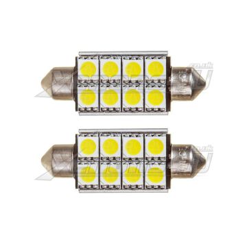 42mm 8 SMD LED 5050 Canbus Festoon Bulbs White