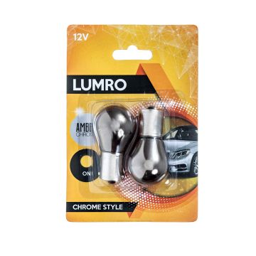 Lumro BAU15S PY21W 581 Chrome Amber Indicator Bulbs