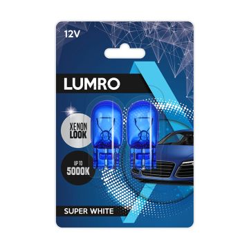 Lumro W21W 582 7440 W3x16d Super White DRL Bulbs