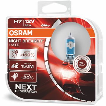 Osram H7 64210NL-HCB 12V 55W Night Breaker Laser Halogen bulbs