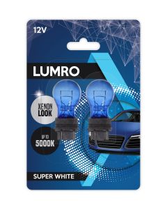 Lumro 3157 P27/7W Super White DRL Bulbs