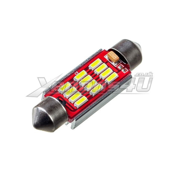 36mm 12 4014 SMD C5W LED Festoon Canbus Bulbs White