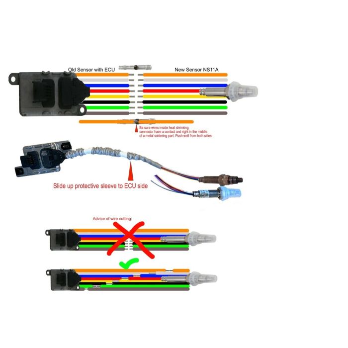03C907807A 03C907807C 03C907807D NOxC3 sensor probe repair kit