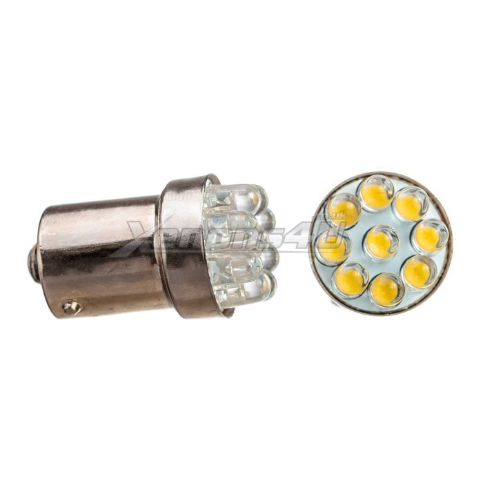 BAU15S PY21W 581 9 LED Amber Light Bulbs