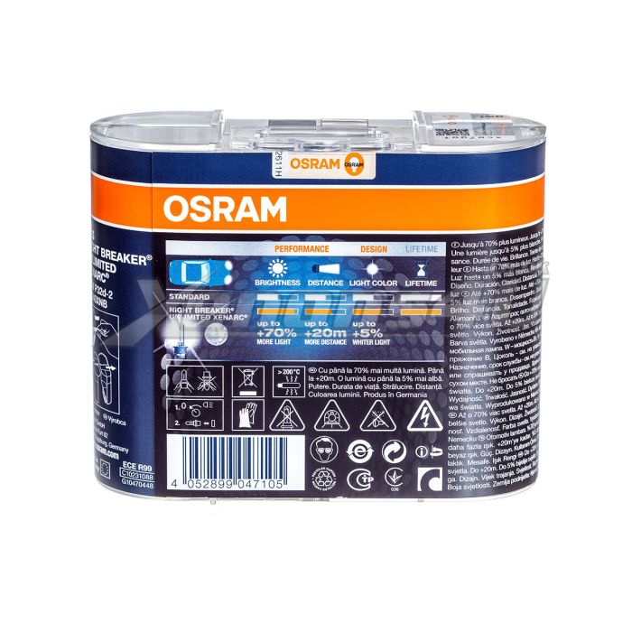 Osram D2S Night Breaker Unlimited Xenarc Xenon HID Bulbs