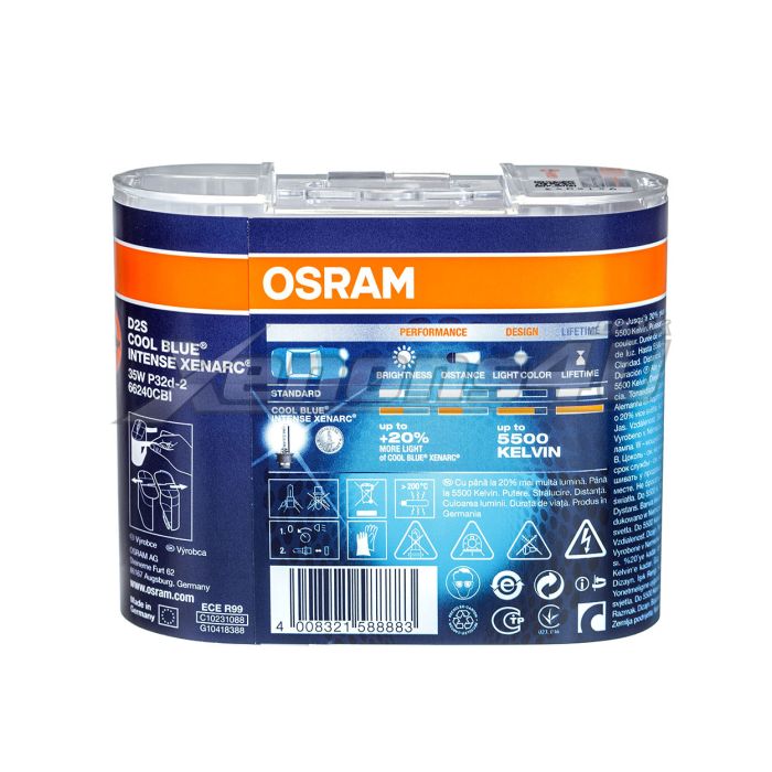 Osram D2S Cool Blue Intense Xenarc Xenon HID Bulbs