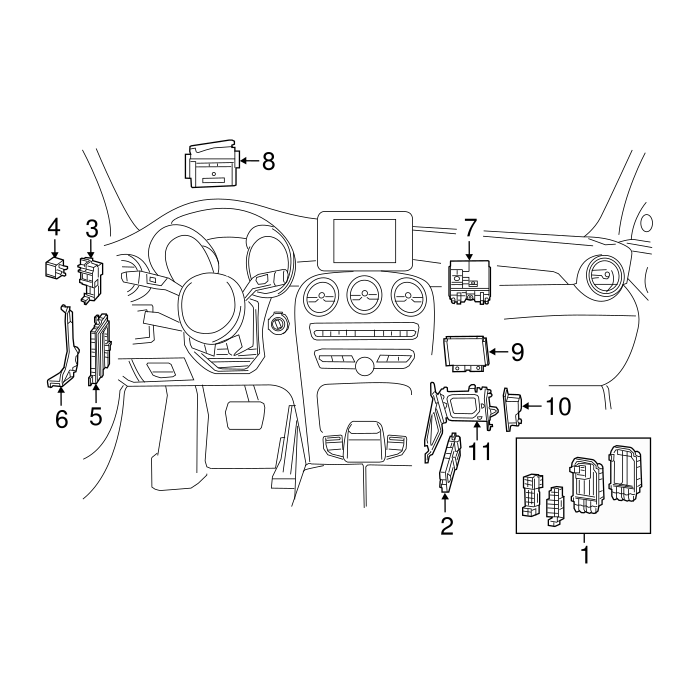 A2059053414 Voltage Converter Auxiliary Battery