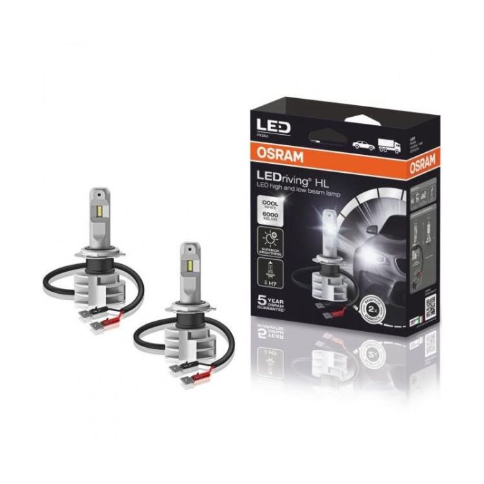 Osram H7 PX26d 67210CW Cool White 6000K LED LEDriving HL Bulbs