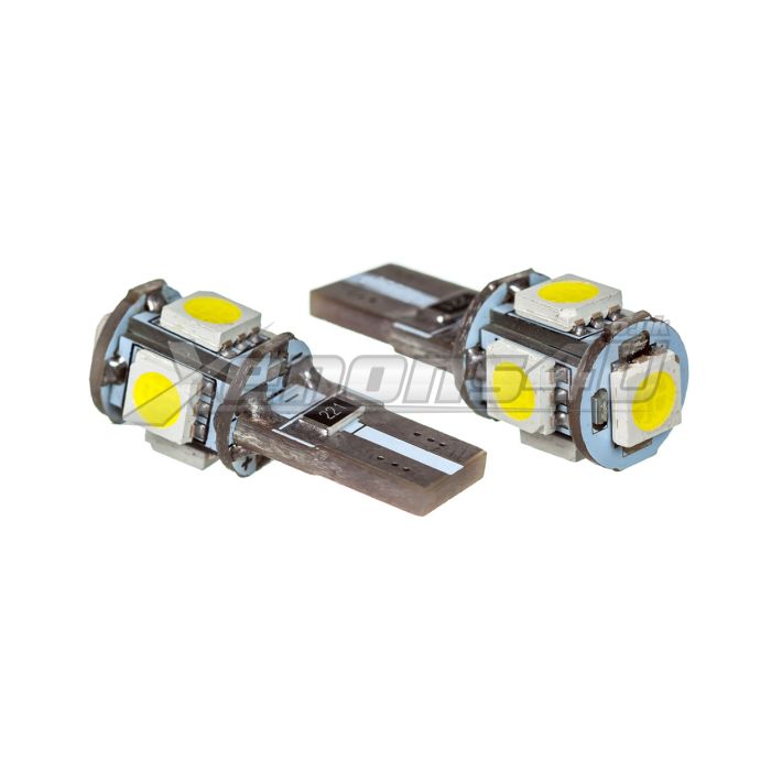 W5W T10 501 5 SMD 5050 LED Canbus Wedge Bulbs