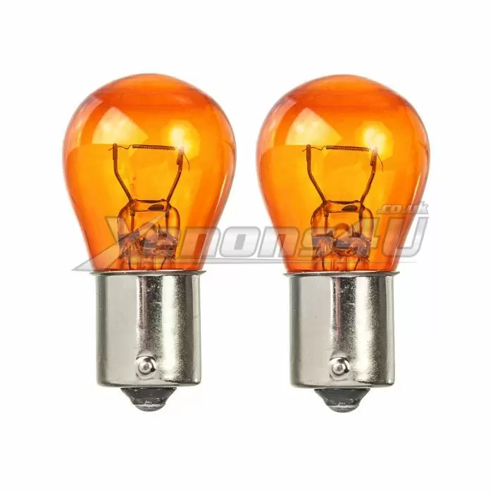 7507-02B Osram 2x Genuine Original PY21W 21w 12v Amber Bulbs - Part Number 7507-02B BAU15s / 581 