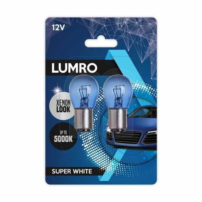 Lumro BAY15D P21/5W 380 Super White DRL Bulbs