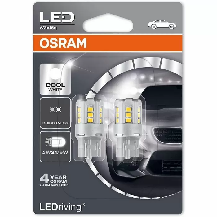 Osram W21/5W 7443 580 W3x16q LEDriving Cool White LED bulbs