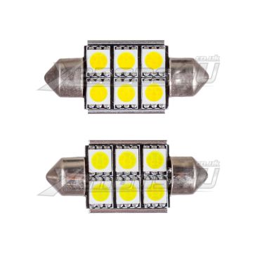 36mm C5W 6 5050 SMD LED Festoon Canbus Bulbs