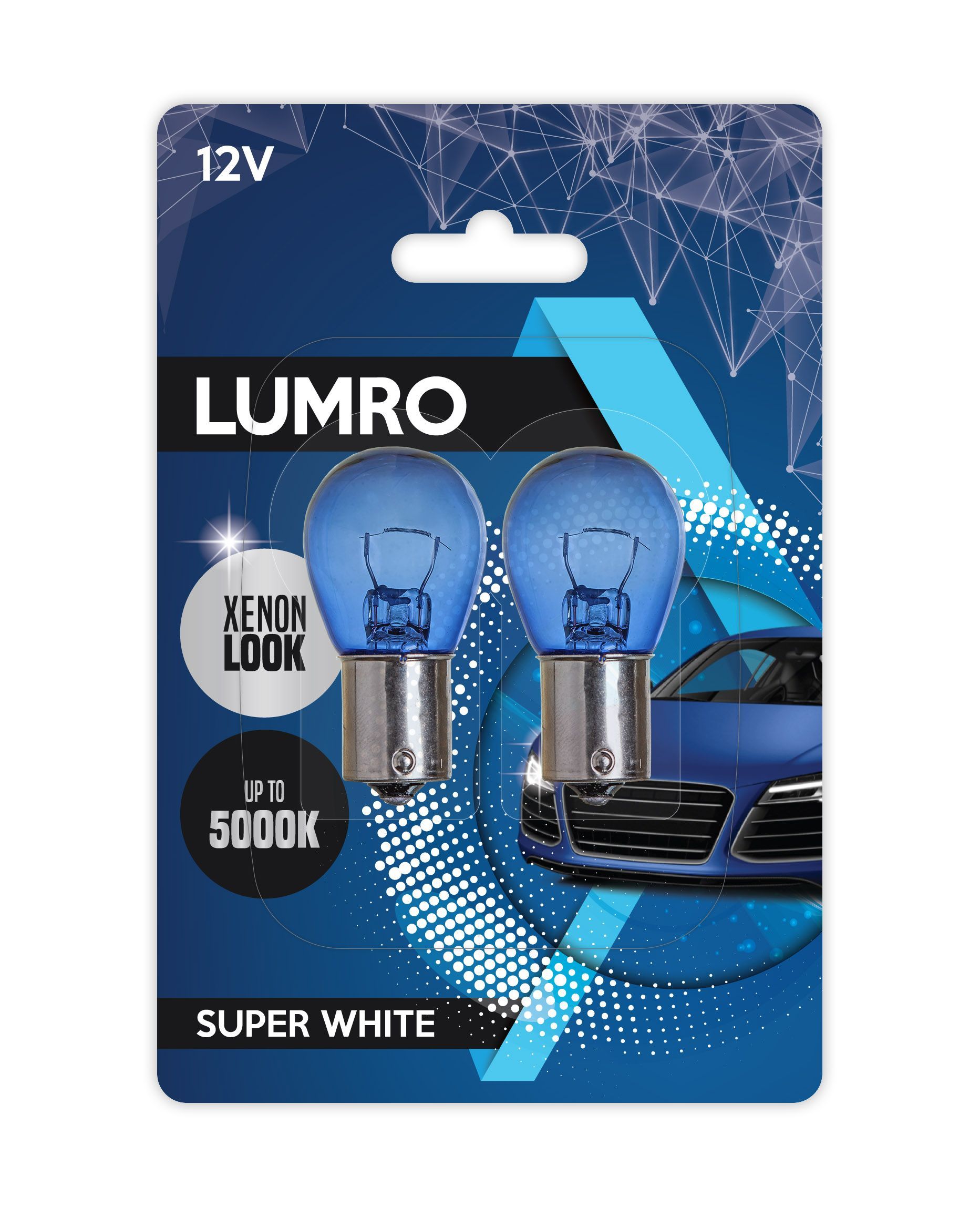 Lumro BA15S P21W 382 Super White DRL Bulbs