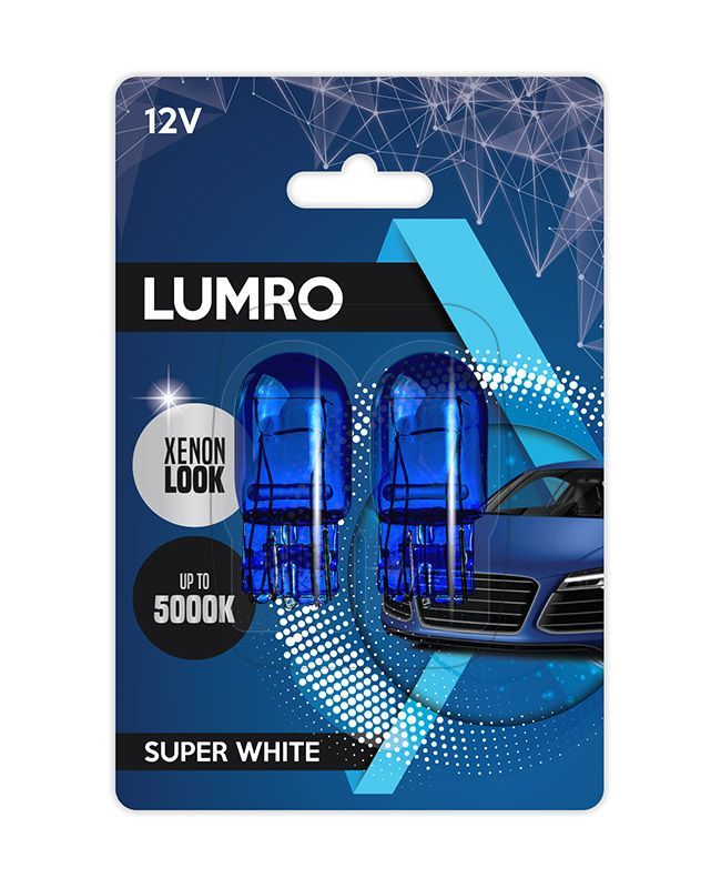 LUMRO 7443 580 W21/5W DRL Bulbs