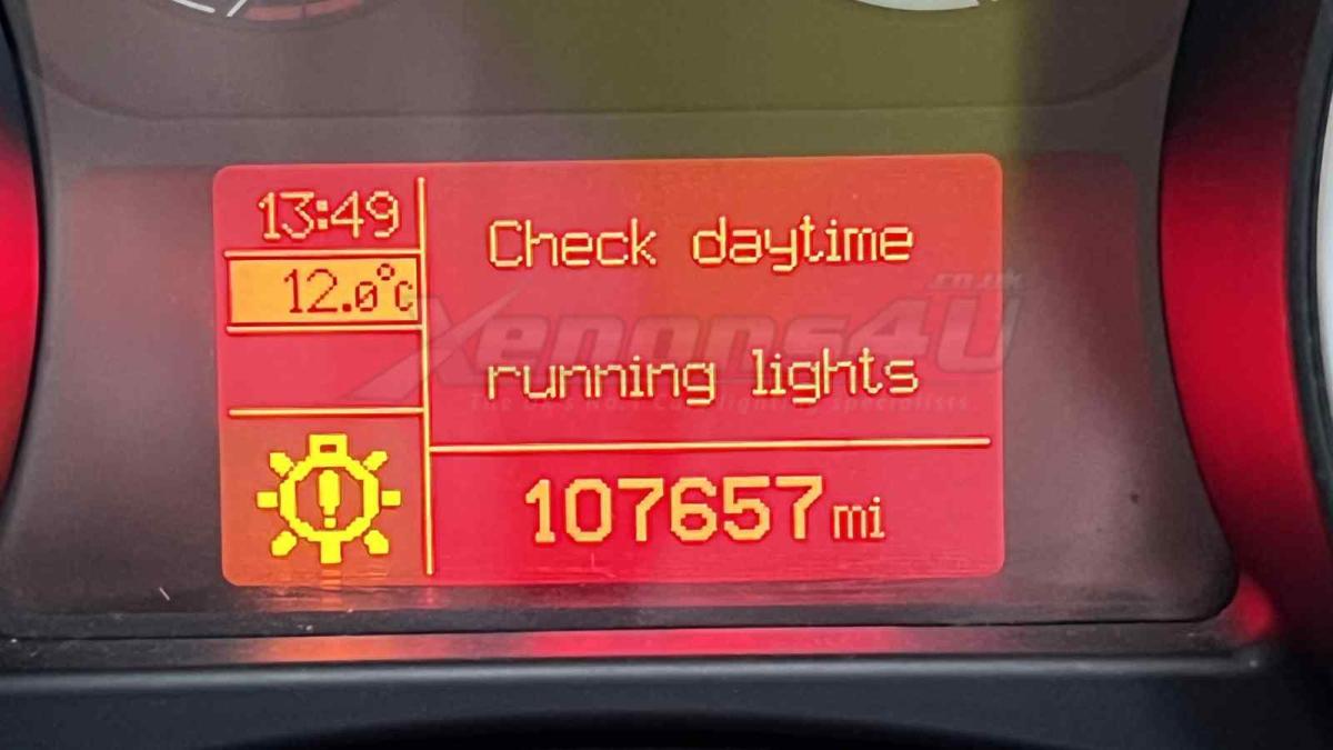 Alfa-Romeo Giulietta 940 Check Daytime Running Lights Warning Message