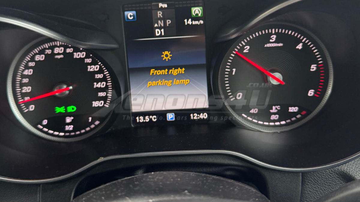 How To Remove the “Front Right Parking Lamp” Warning Message From Your Mercedes-Benz GLC C253 X253 Pre-Facelift