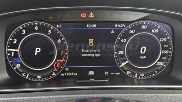 VW Volkswagen Golf MK7 Facelift Error: Dynamic Cornering Light warning message