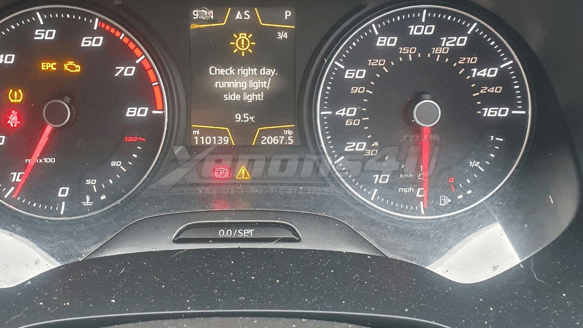 Repair Guide on Troubleshooting Seat Leon 5F Pre-Facelift “Check Left Right Daytime Running Light/Side light!”