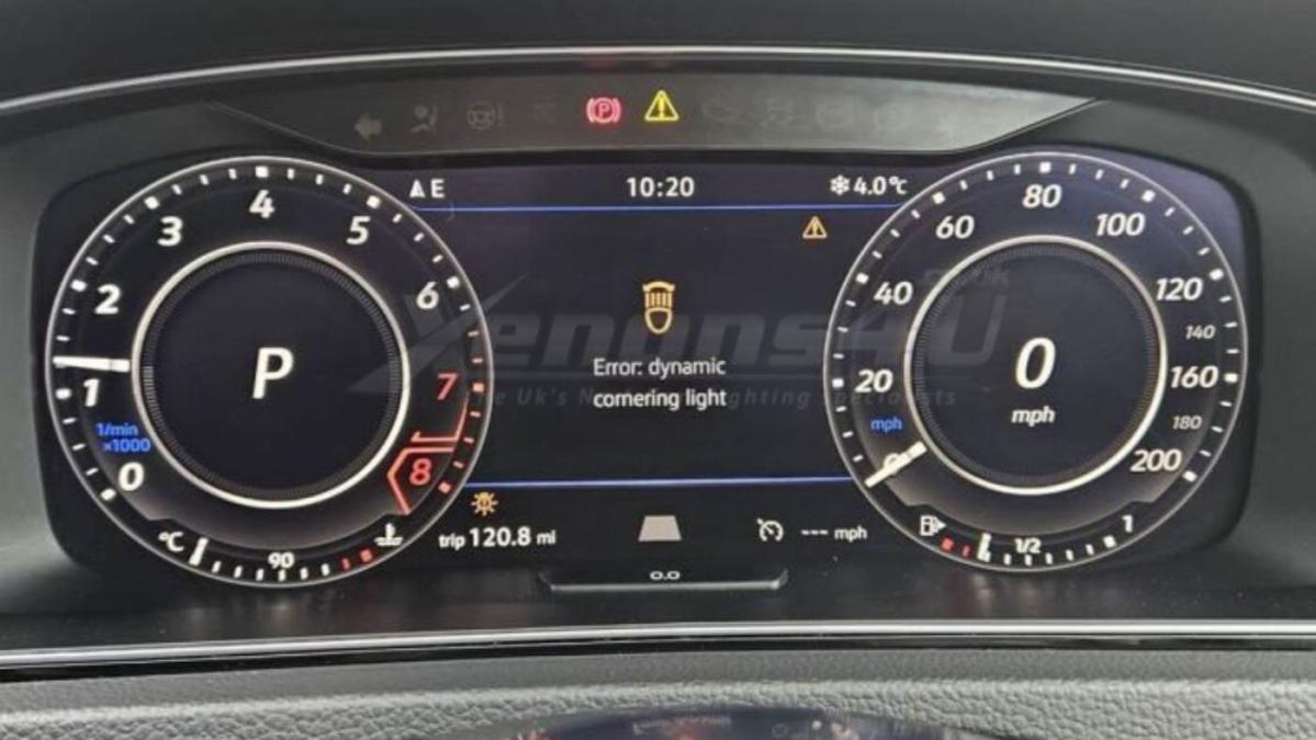VW Volkswagen Golf MK7 Facelift Error: Dynamic Cornering Light warning message