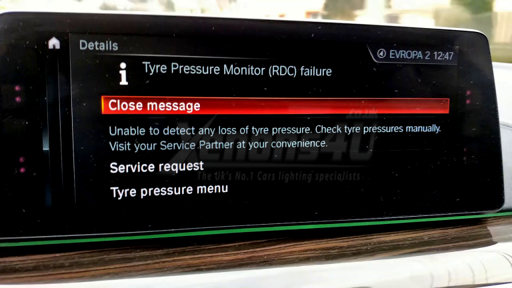 Система контроля давления в шинах rdc отказала bmw