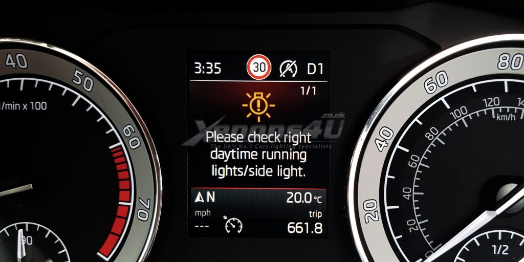 Check Daytime Running Lights Side Lights Error Message Explained