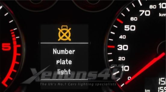 Audi Bulb out Number plate light warning message explained - Xenons4U  Automotive Blogs