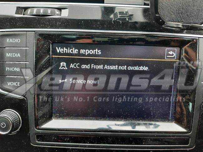 Volkswagen VW ACC and Front Assist Are Not Available Error Message