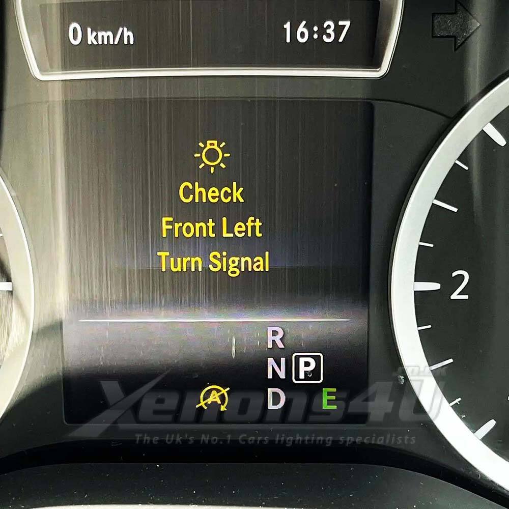 fron left turn signal warning