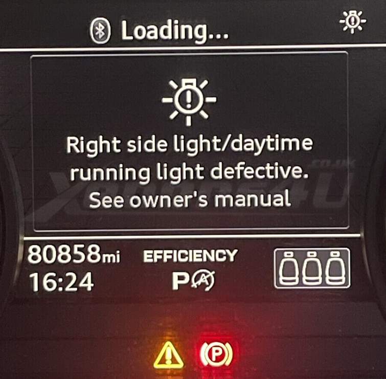 Audi daytime running light warning discount